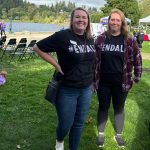 EHV's Administrator Mireya, on the left, wearing a shirt that reads "#ENDALZ."